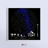 Custom Star Map, Night Sky Print, Star Map Poster, Wedding Gift, Constellation, Wedding Anniversary Gift, Personalized Gift, Engagement Gift - Lovalù