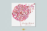 Custom wedding Guest book dandelion - tarassaco watercolor guest book wedding - red lilac - Lovalù