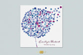 Custom wedding Guestbook dandelion - tarassaco watercolor guest book wedding - canvas 200 signatures - Choose your colours - Lovalù