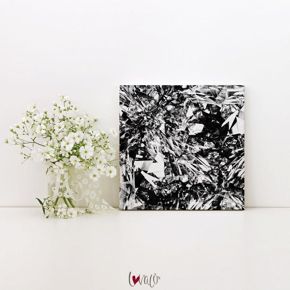 Diamond black Fashion Wall Art print on canvas. - Lovalù