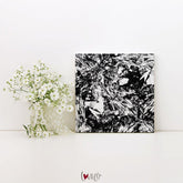 Diamond black Fashion Wall Art print on canvas. - Lovalù