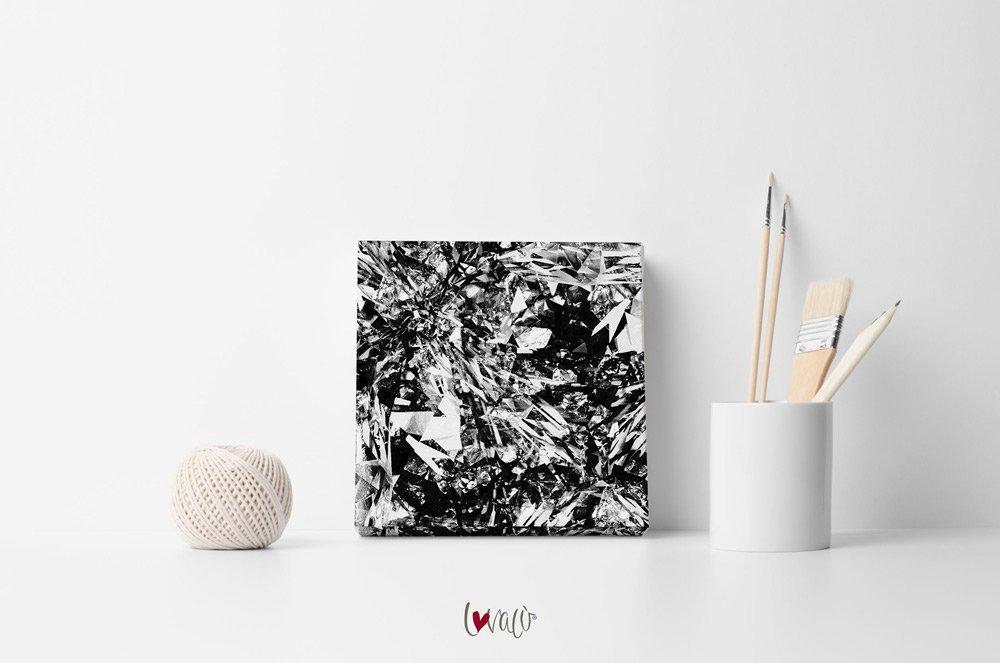 Diamond black Fashion Wall Art print on canvas. - Lovalù