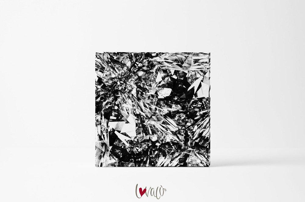 Diamond black Fashion Wall Art print on canvas. - Lovalù