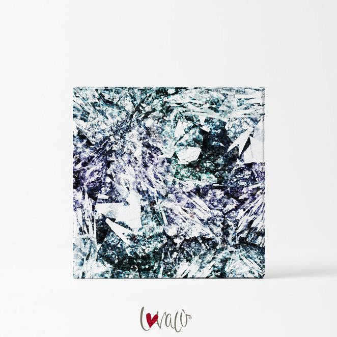 Diamond blue Wall Art print on canvas. - Lovalù