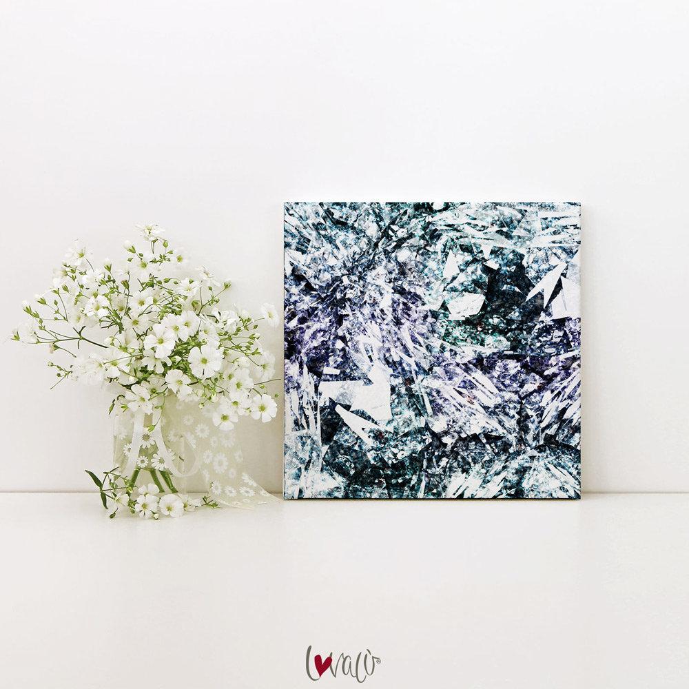 Diamond blue Wall Art print on canvas. - Lovalù