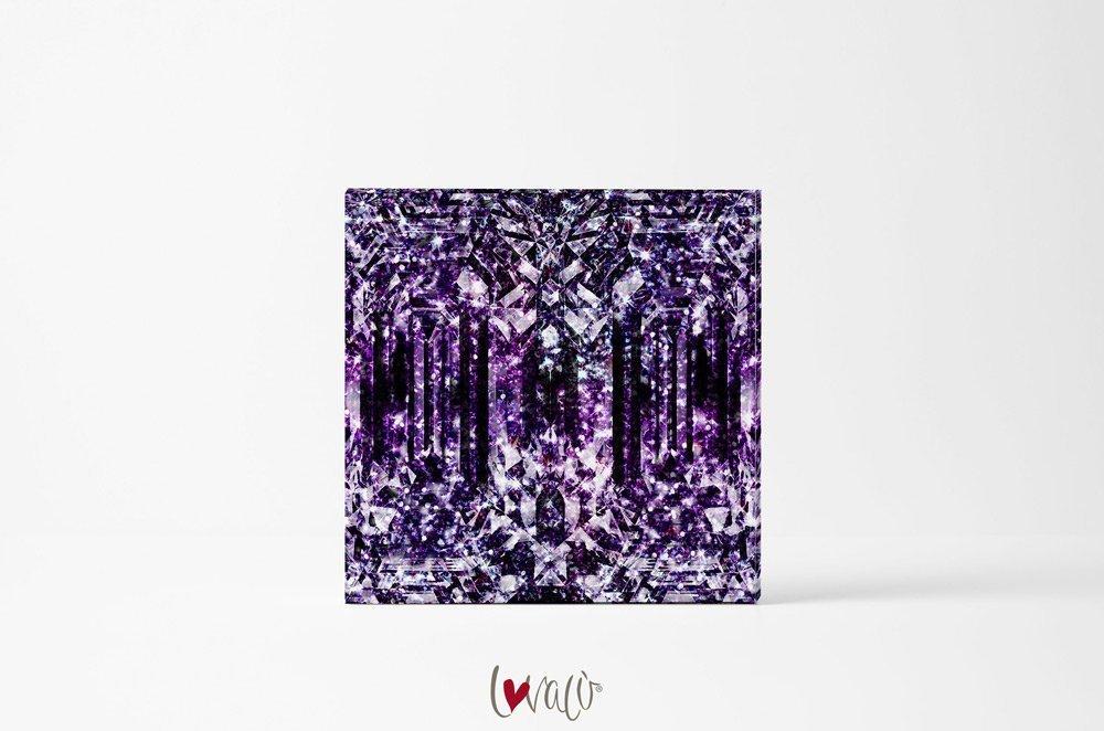 Diamond purple Fashion Wall Art print on canvas - Lovalù