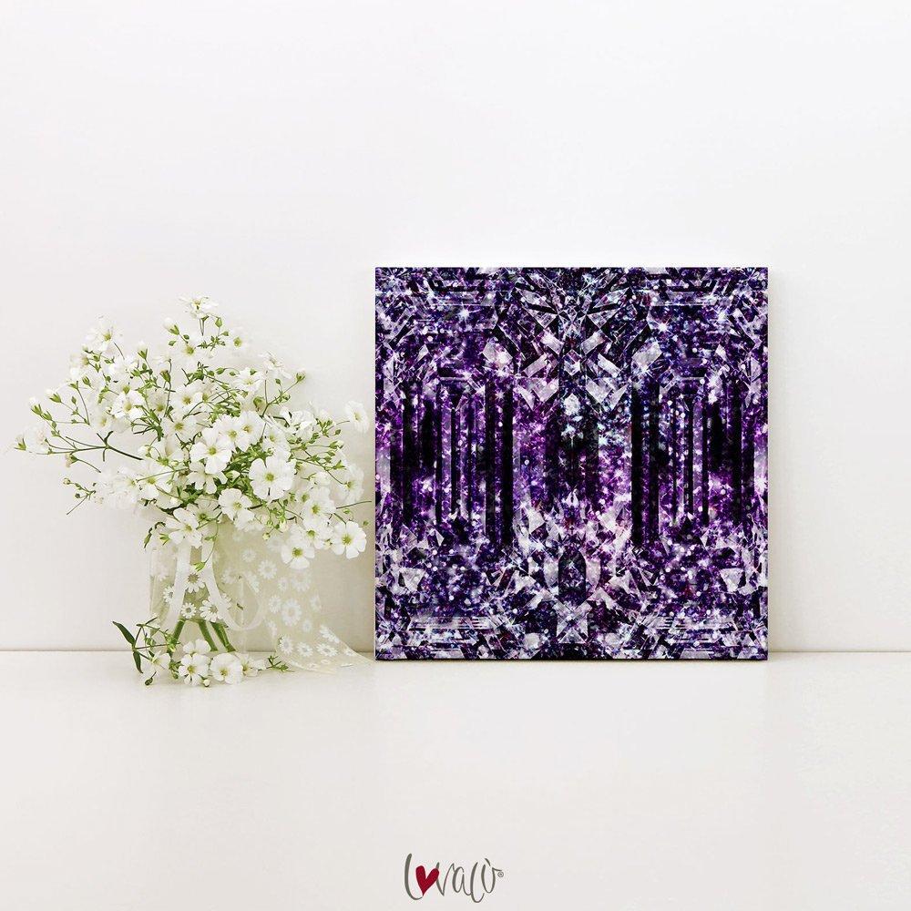 Diamond purple Fashion Wall Art print on canvas - Lovalù