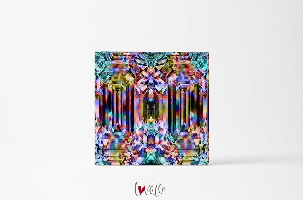 Diamond rainbow print on canvas - Lovalù