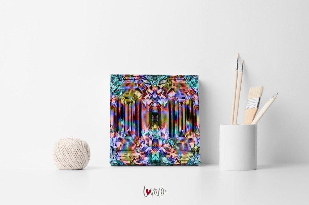 Diamond rainbow print on canvas - Lovalù
