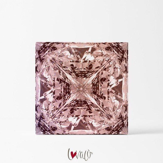 Fashion Wall Art Illustration Diamond rose gold on canvas - Lovalù
