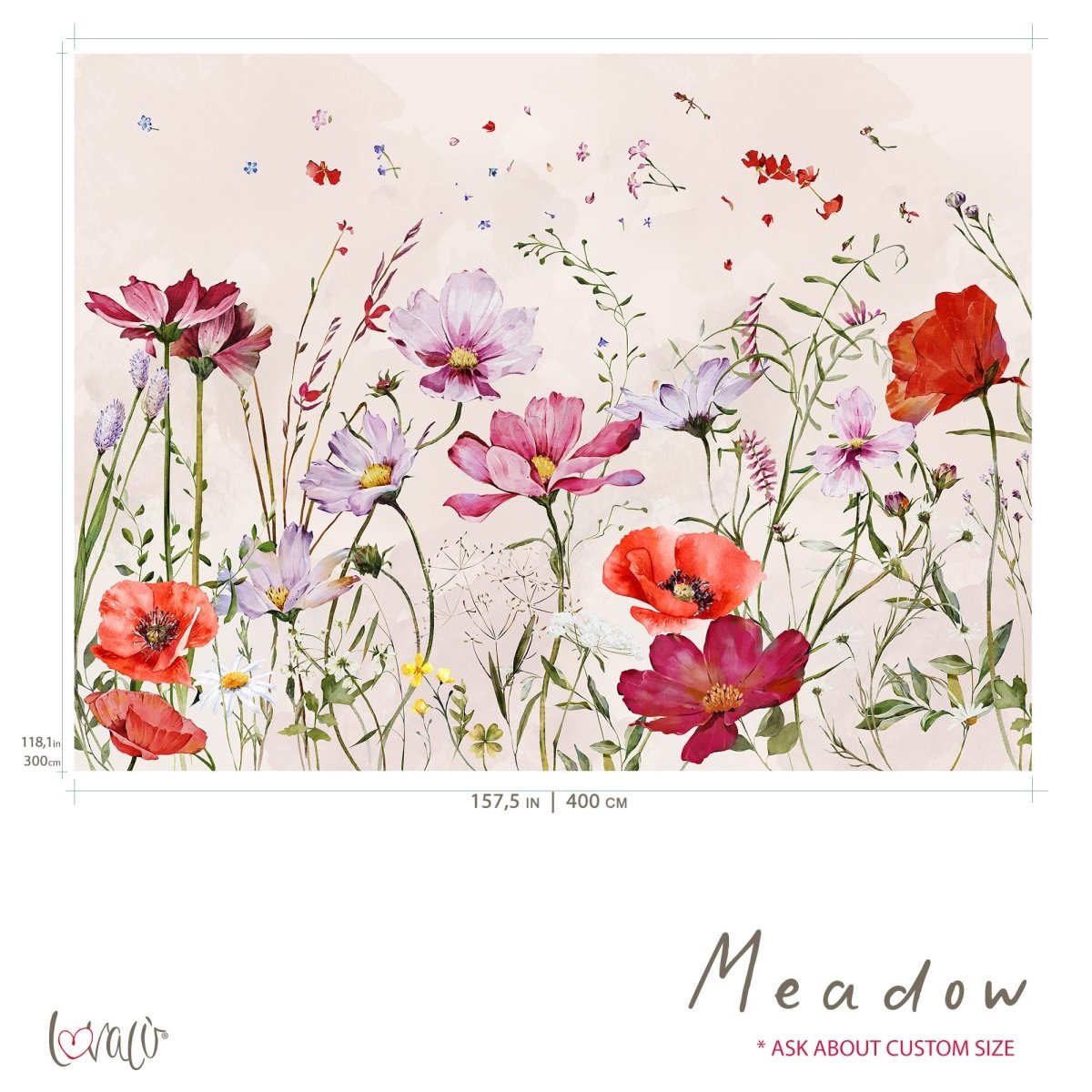 Flower field - Mural - Lovalù