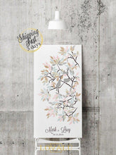 Guest Book Alternative Tree Wedding | Wedding Natural colors | Guest Book Canvas with 50-300 Leaves | Guest Book Canvas with Love Birds - Lovalù