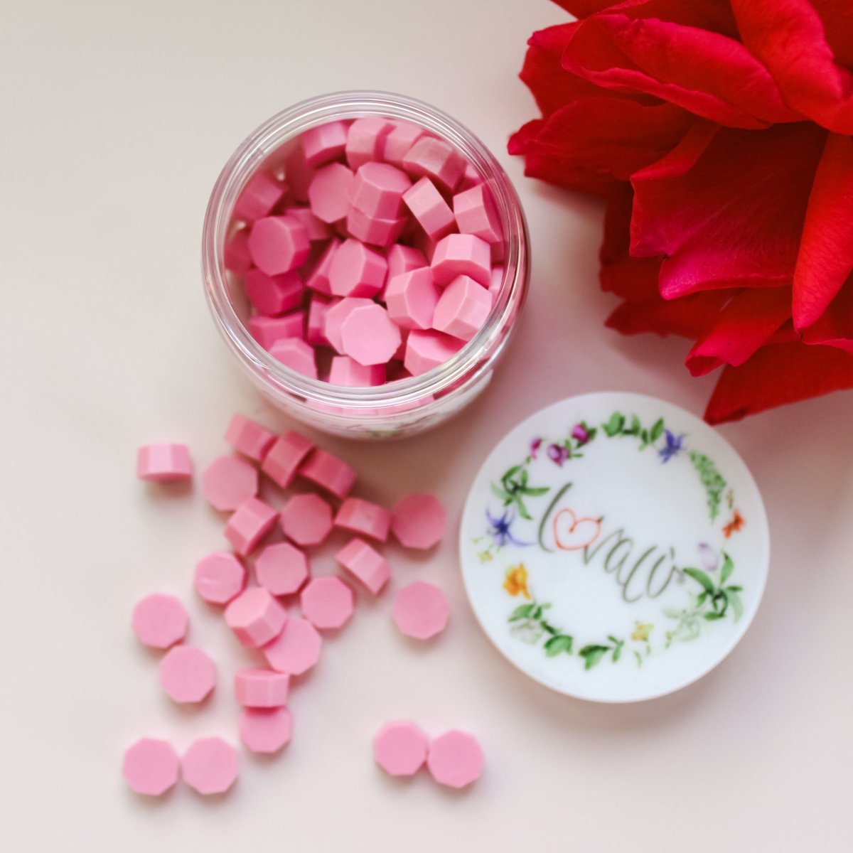 Pink - Sealing Wax Beads - Lovalù