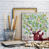 Rustic wedding guest book alternative in green & grey - Wedding Tree Deer guestbook - wood rustic wedding guest book - Wedding in the Woods - Lovalù