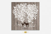 Rustic Wedding guest book, alternative wedding guest book, guest book alternative, deer guest book, stag guest book, antler guest book, tree - Lovalù