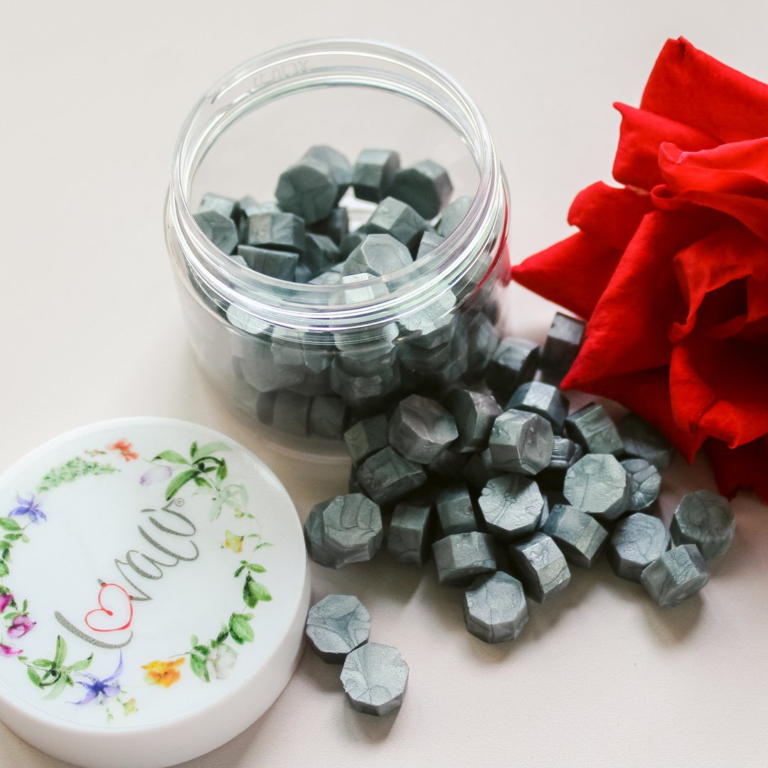 Silver - Sealing Wax Beads - Lovalù