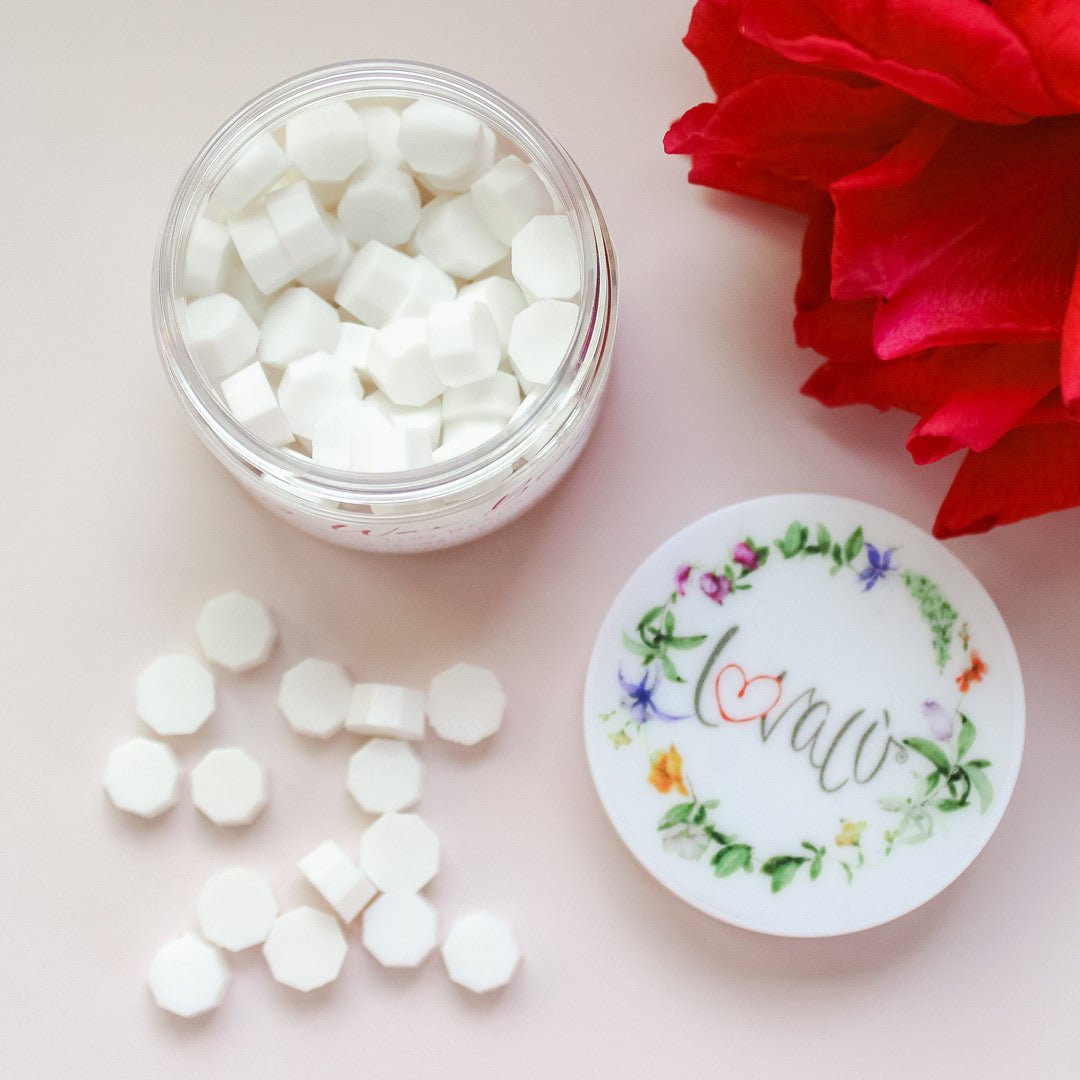 Snow - Sealing Wax Beads - Lovalù