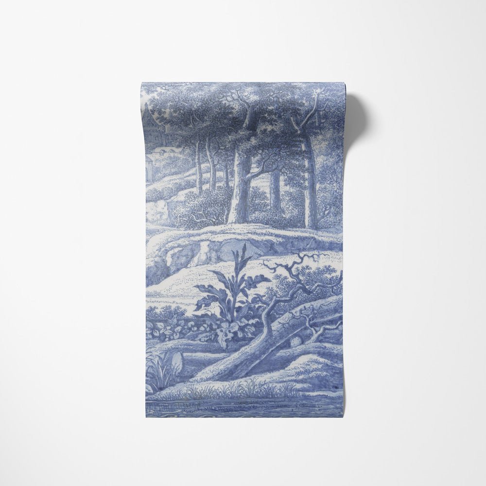 Vintage Wall Mural - Landscape Blue - Lovalù