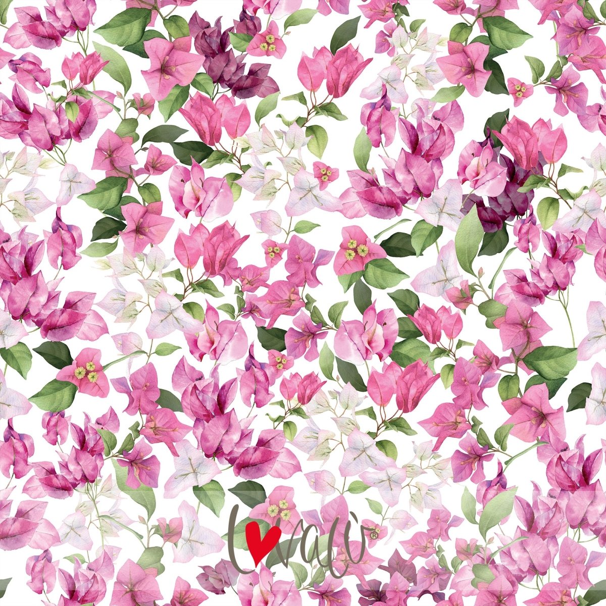 Wallpaper - Botanical bougainvillea PANAREA - Lovalù