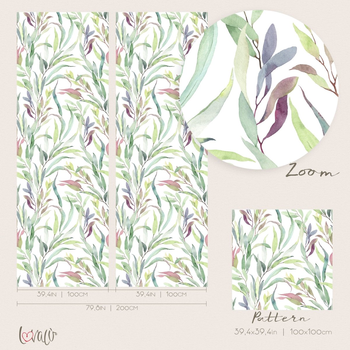 Wallpaper - Colored leaves FOLIAGE - Lovalù