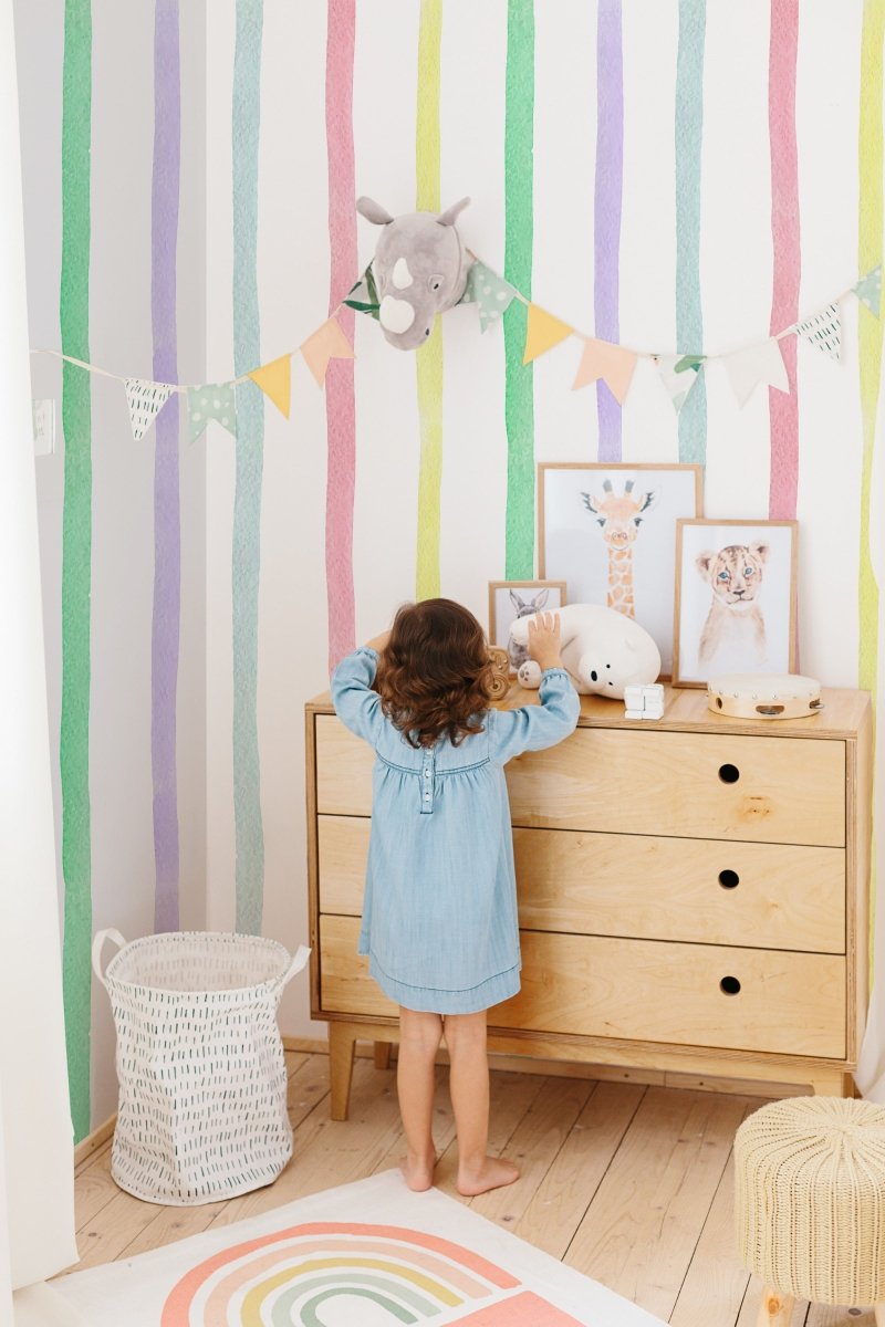 Wallpaper Rainbow Stripes - Lovalù