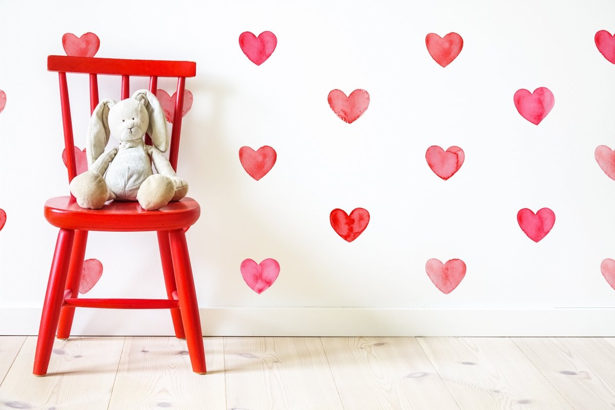 Watercolor Hearts Wall Sticker - Lovalù