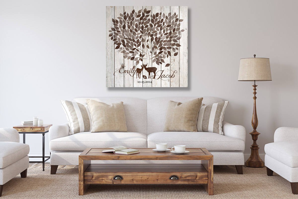 Wedding Alternative Guest Book Tree, winter theme with deer - Lovalù