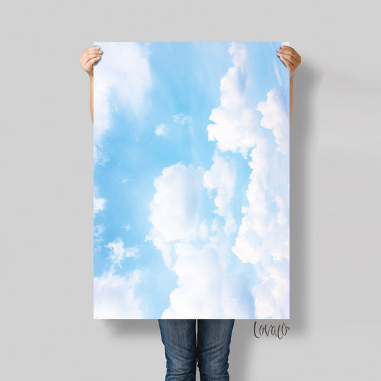 Summer sky clouds Photography Backdrop vinyl for food, Product, Instagram, Flat lay &amp; Food Photography - Lov3148 2000