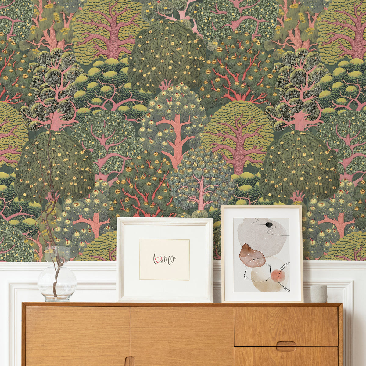 Carta da parati - Orient trees green