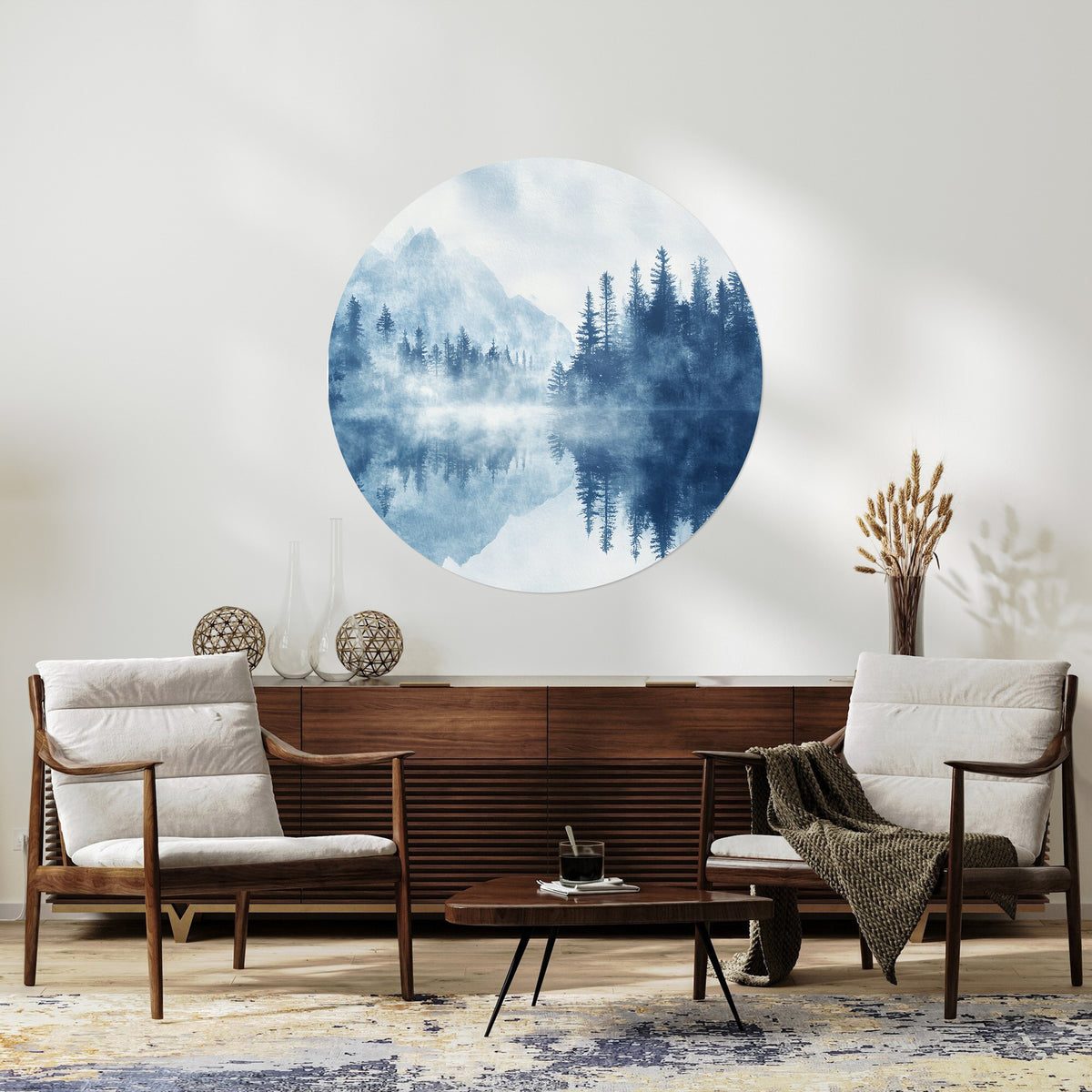 PAESAGGIO MONTANO BLU - CIRCLE Wall Stickers