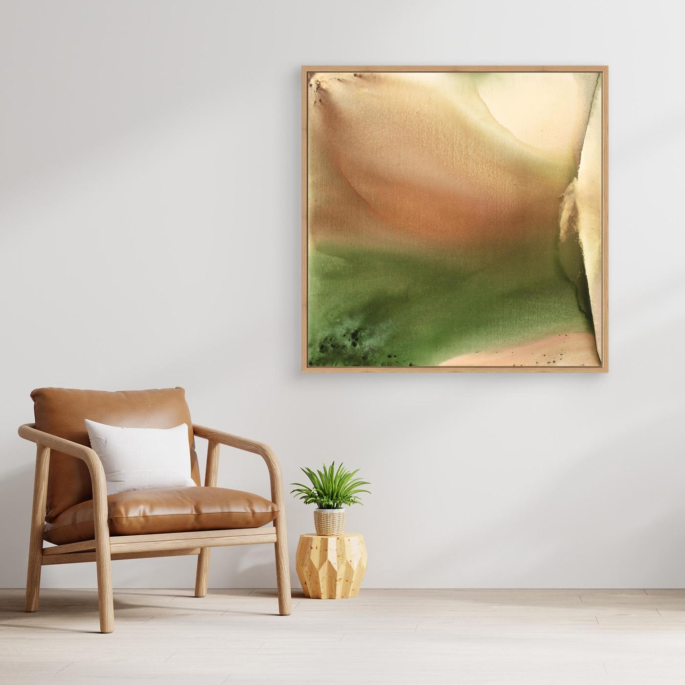 Soft Pastel Field Art, Modern Minimalist Wall Decor, Calming art print