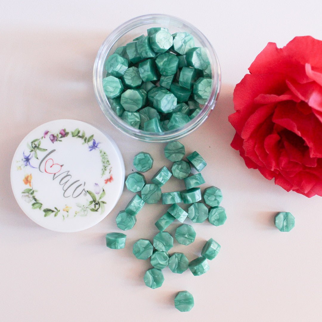 Aqua - Sealing Wax Beads - Lovalù