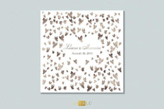 Butterflies wedding Guestbook - watercolor guest book wedding - 200 signatures - coffee - Lovalù