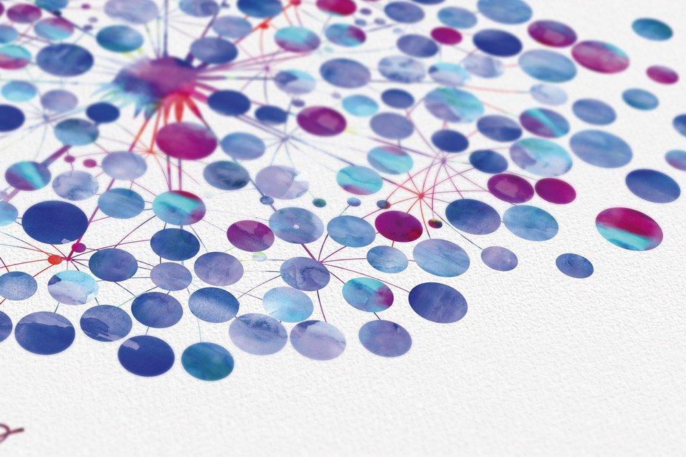 Custom wedding Guestbook dandelion - tarassaco watercolor guest book wedding - canvas 200 signatures - Choose your colours - Lovalù