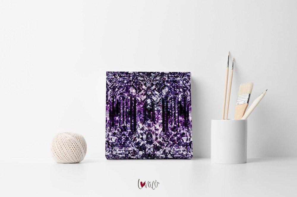 Diamond purple Fashion Wall Art print on canvas - Lovalù