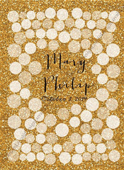 Glitter Sparkle Wedding Guestbook gold nuanced circles print on canvas100 signatures. Choose your number of circles - Lovalù