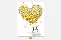 Gold Balloons Alternative Wedding Guest Book - Lovalù