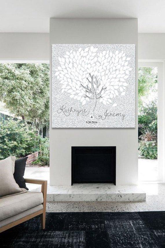 Guest book alternative tree silver glitter, Sparkle guest book, glitter guest book, Wedding Guest Book Alternative sign, guestbook - Lovalù