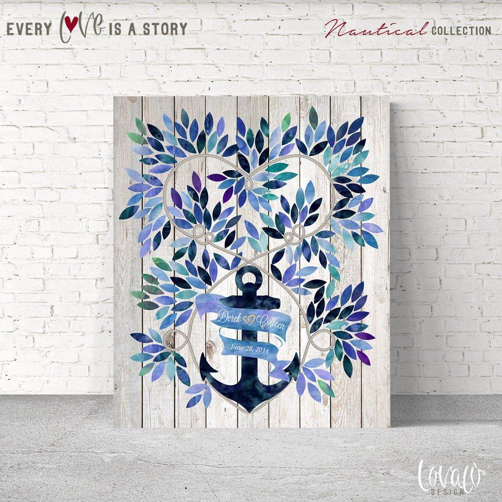Guest Book for wedding Nautical, Guest book wedding ideas, Alternative Wedding Guest Book, Guest book wedding beach ideas, Guest book leaves - Lovalù