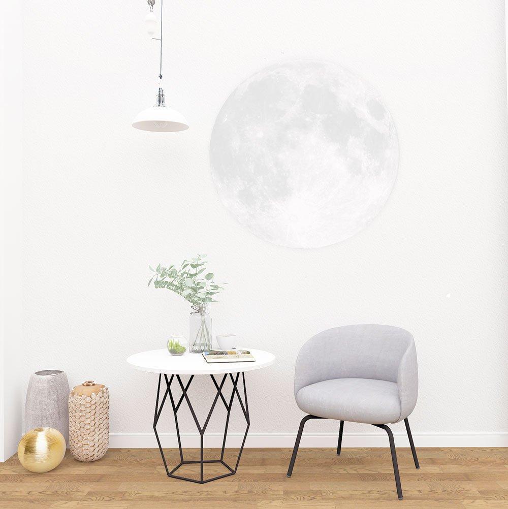 Large Full Moon Wall Decal for Nursery Rooms - Self Adhesive Peel & Stick - Lovalù