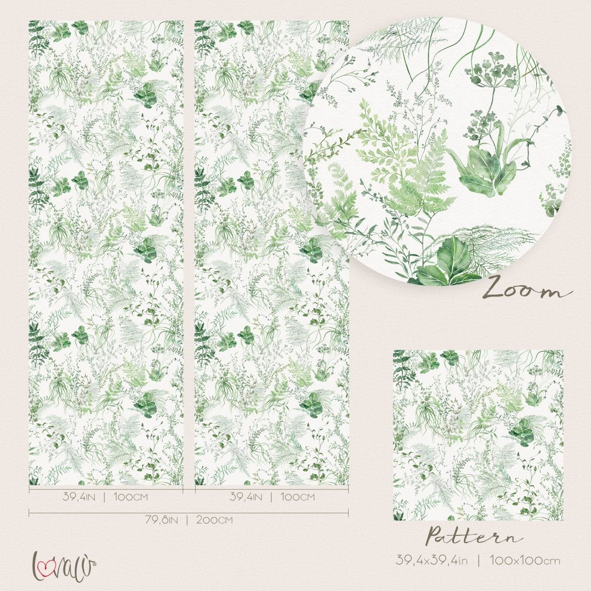 Wallpaper - Fern Botanical HERBS - Lovalù