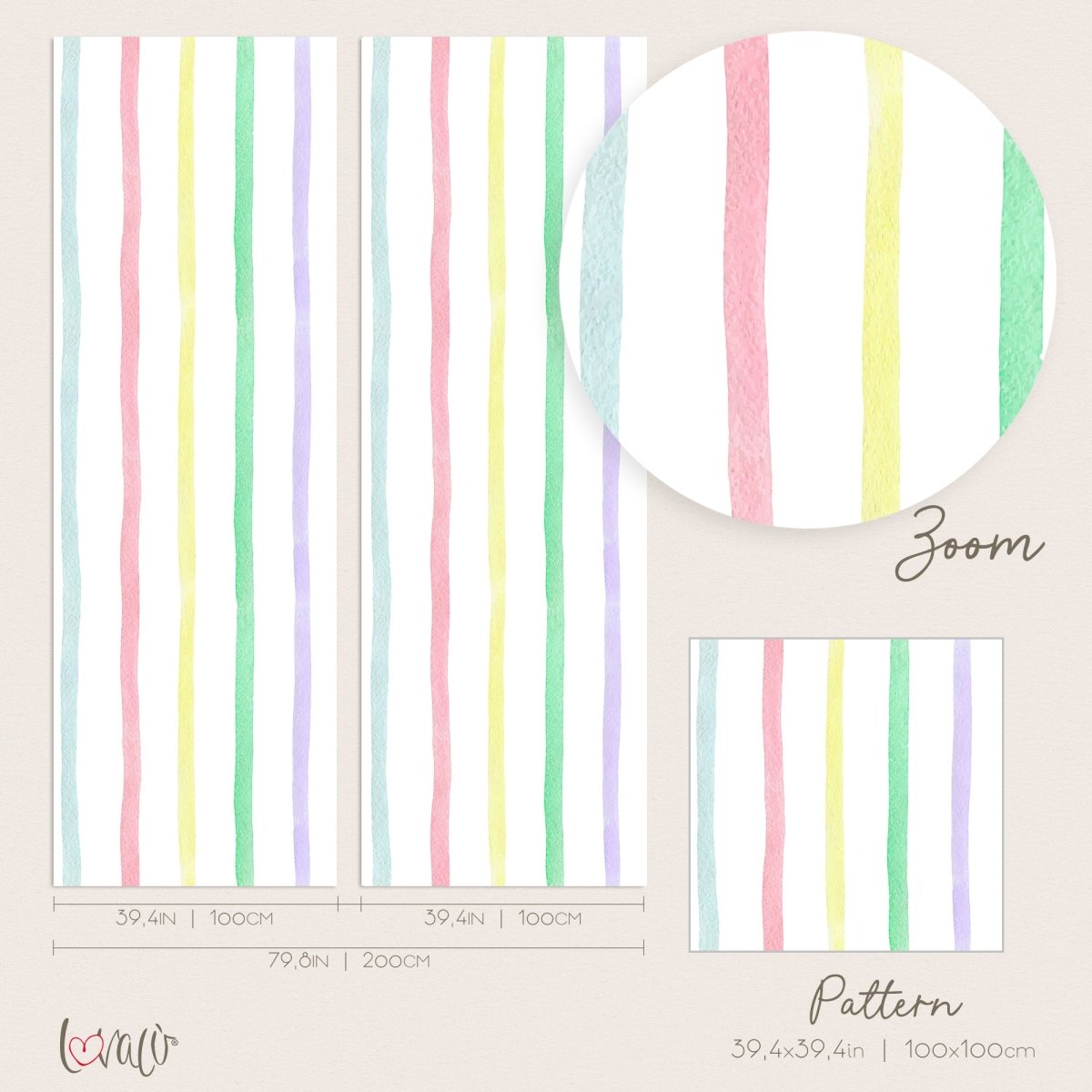 Wallpaper Rainbow Stripes - Lovalù