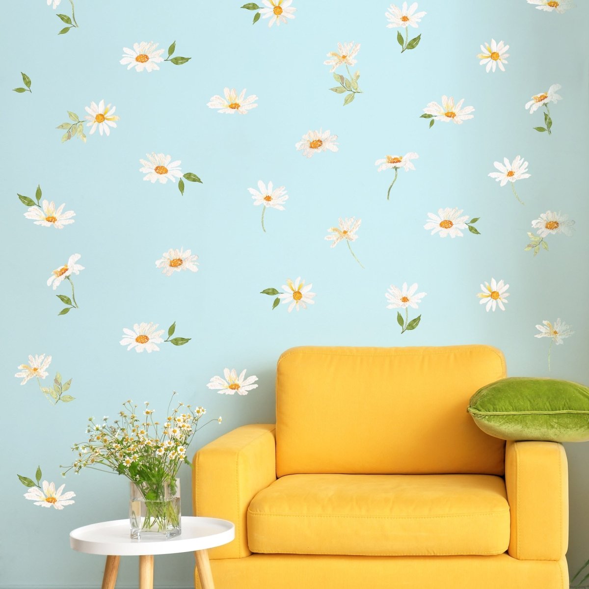 Watercolor Daisy Wall Decals - Lovalù