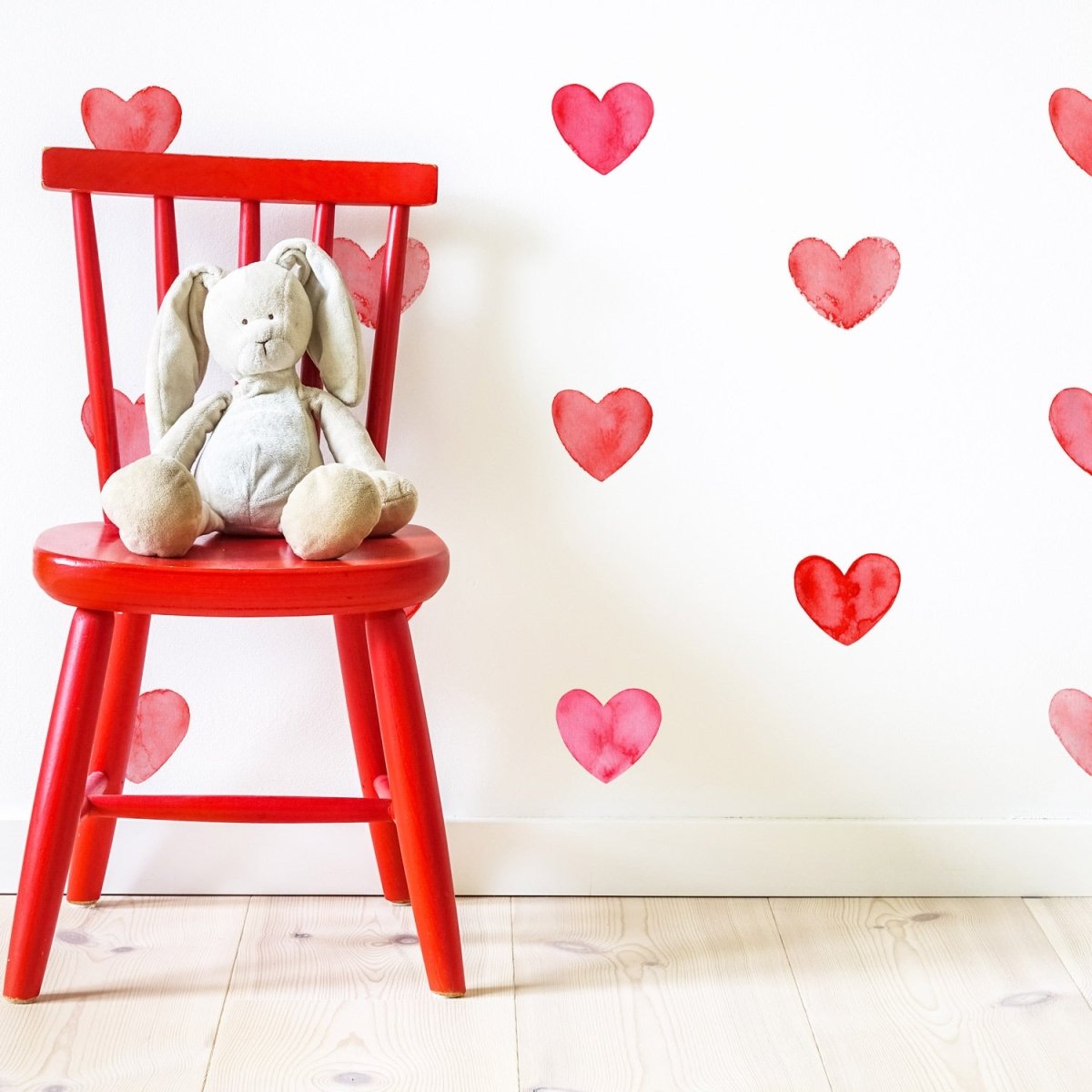 Watercolor Hearts Wall Sticker - Lovalù