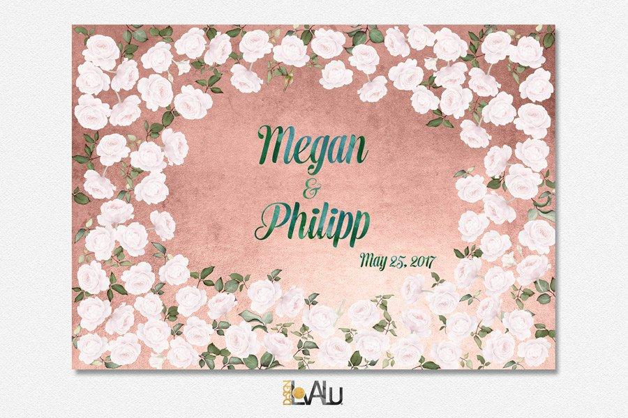 wedding Guest Book alternative Roses Floral Wedding Guestbook Poster wedding Fairytale wedding custom guestbook - Lovalù